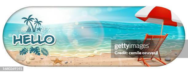nature sea banner - drinking fruit juice stock illustrations