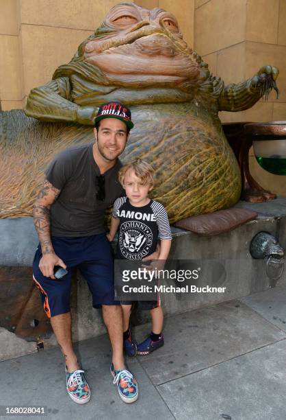 Musician Pete Wentz and son Bronx attend the screening of "Star Wars: Return of the Jedi" during Entertainment Weekly CapeTown Film Festival...