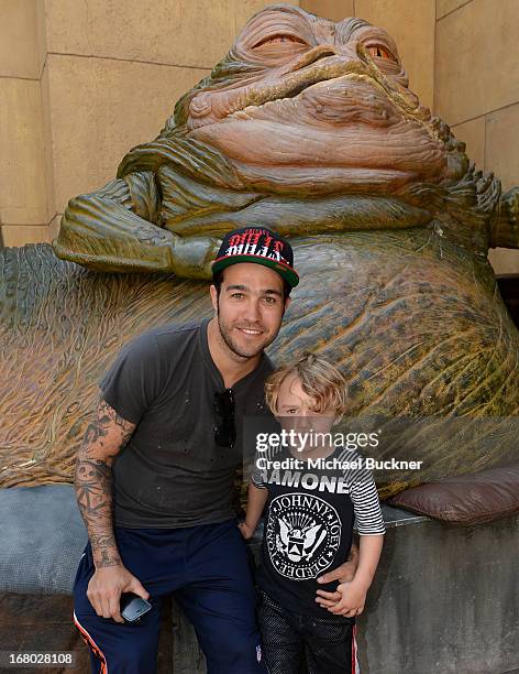 Musician Pete Wentz and son Bronx attend the screening of "Star Wars: Return of the Jedi" during Entertainment Weekly CapeTown Film Festival...