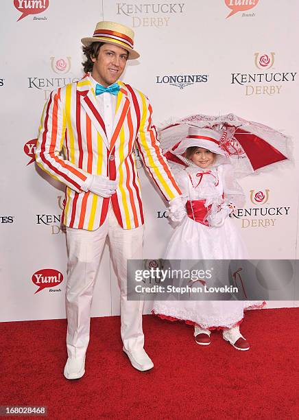 Larry Birkhead and Dannielynn Birkhead attend the 139th Kentucky Derby at Churchill Downs on May 4, 2013 in Louisville, Kentucky.