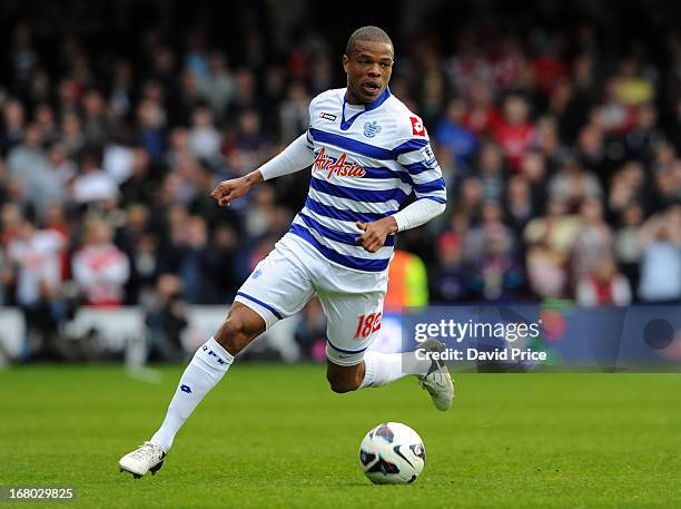 Loic Remy of QPR during the Barclays Premier League match between Queens Park Rangers and Arsenal at Loftus Road on May 05, 2013 in London, England.