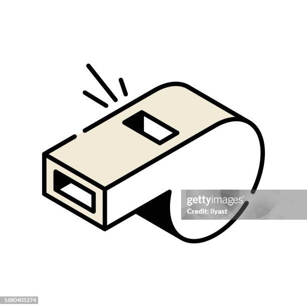 whistle simple line icon - whistle stock illustrations