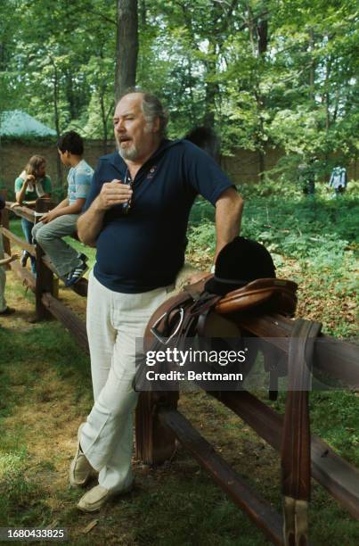 American film director Robert Altman during filming of 'A Wedding' at Lake Bluff in Illinois, June 22nd 1977.