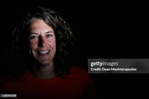 Irene Wust, poses during the NOC*NSF Sochi athletes and officials photo shoot for Asics at the Spoorwegmuseum on May 4, 2013 in Utrecht, Netherlands.