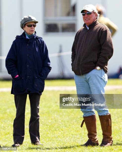 Princess Anne, The Princess Royal and former husband Mark Phillips attend day 3 of the Badminton Horse Trials on May 4, 2013 in Badminton, England.