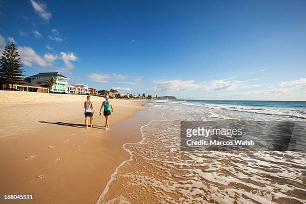 palm beach, gold coast, queensland, australia - gold coast australia stock pictures, royalty-free photos & images