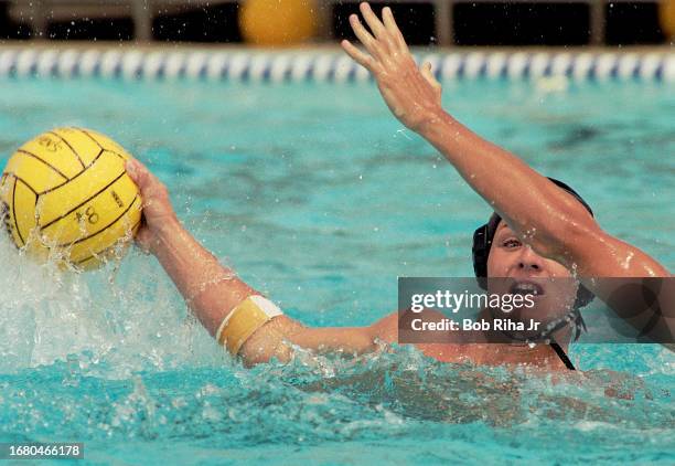 Team USA Olympic Water Polo Player Tony Azevedo during water polo game, July 21, 2000 in Los Alamitos, California.