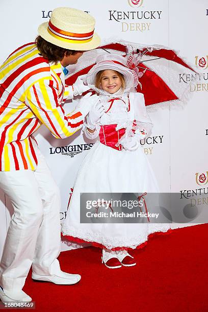 Larry Birkhead and Dannielynn Birkhead attends 139th Kentucky Derby at Churchill Downs on May 4, 2013 in Louisville, Kentucky.