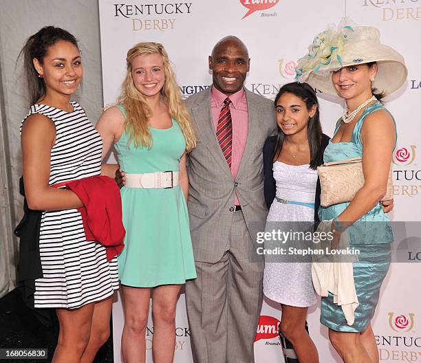 Charlie Strong and guests attend the 139th Kentucky Derby at Churchill Downs on May 4, 2013 in Louisville, Kentucky.