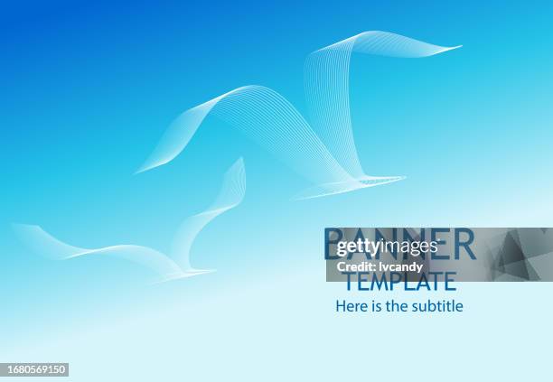 abstract birds on blue background - parallel computing stock illustrations