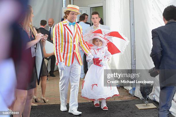 Larry Birkhead and daughter Dannielynn Birkhead attend the 139th Kentucky Derby at Churchill Downs on May 4, 2013 in Louisville, Kentucky.