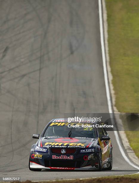 Casey Stoner drives the Red Bull Pirtek Holden during round two of the V8 Supercars Dunlop Development Series at Barbagallo Raceway on May 5, 2013 in...