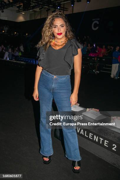 Amor Romeira during the Paloma Suarez fashion show at MBFWM, September 14 in Madrid, Spain.