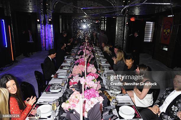 General view of a room designed by Bronson van Wyck at Moda Operandi and St. Regis Hotels & Resorts event "A Midnight Supper" to celebrate the launch...