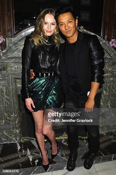 Actress Kate Bosworth and designer Prabal Gurung attend Moda Operandi and St. Regis Hotels & Resorts event "A Midnight Supper" to celebrate the...