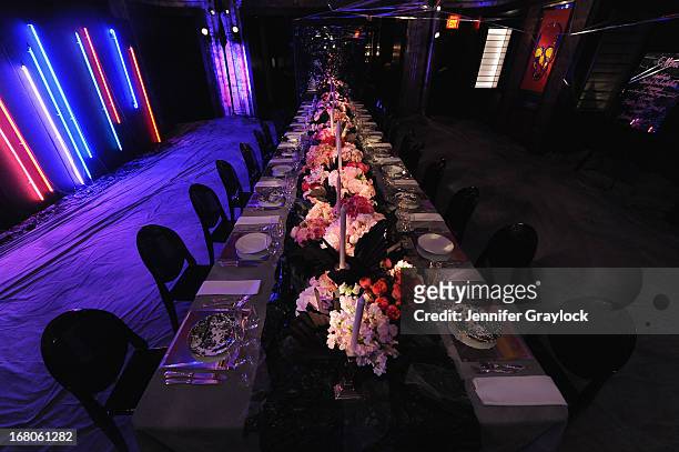 General view of a room designed by Bronson van Wyck at Moda Operandi and St. Regis Hotels & Resorts event "A Midnight Supper" to celebrate the launch...