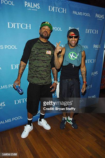 Recording artist's Method Man and Redman arrive to perform during Ditch Weekend at the Palms Pool & Bungalows at the Palms Casino Resort on May 4,...