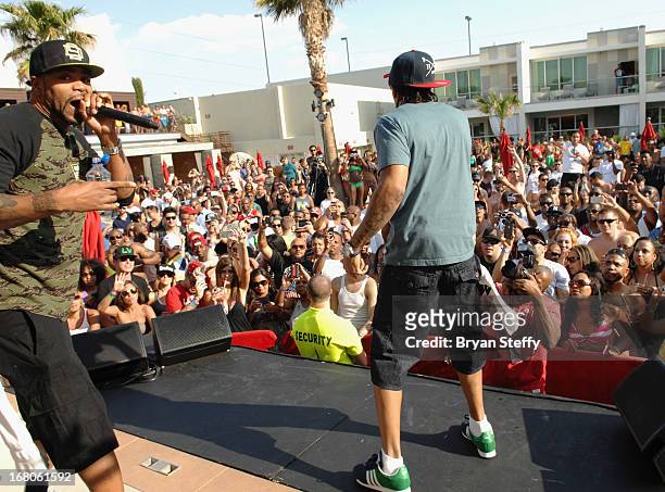 Recording artist's Method Man and Redman perform during Ditch Weekend at the Palms Pool & Bungalows at the Palms Casino Resort on May 4, 2013 in Las...