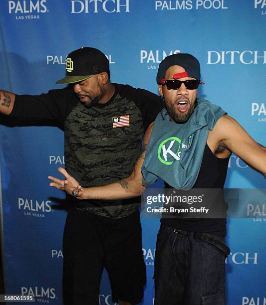 Recording artist's Method Man and Redman arrive to perform during Ditch Weekend at the Palms Pool & Bungalows at the Palms Casino Resort on May 4,...