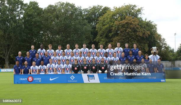 Back row video analyst Etienne Dzwonkowsky, Kelian Nsona, Veit Stange, Fabian Reese, Marc Oliver Kempf, Linus Gechter, Augustin Rogel, Marton Dardai,...