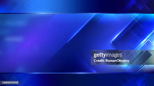 blue geometric background. modern vector tech composition. - computer focused stock illustrations