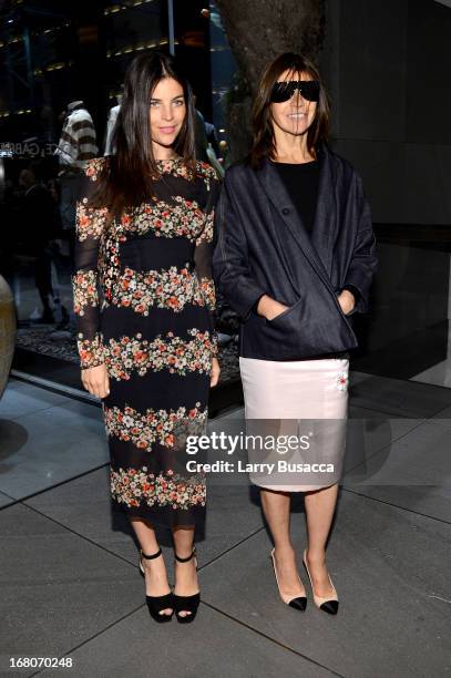 Julia Restoin Roitfeld and Carine Roitfeld attend Dolce&Gabbana, along with Giovanna Battaglia, celebrate the opening of the 5th Avenue Flagship...