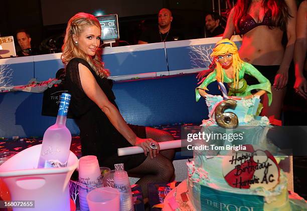 Paris Hilton hosts The Pool After Dark's 6th year anniversary party at Harrah's Resort on Saturday May 4, 2013 in Atlantic City, New Jersey.