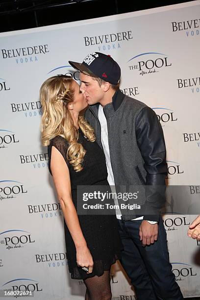 Paris Hilton and River Viiperi attend The Pool After Dark's Six year anniversary party at Harrah's Resort on Saturday May 4, 2013 in Atlantic City,...