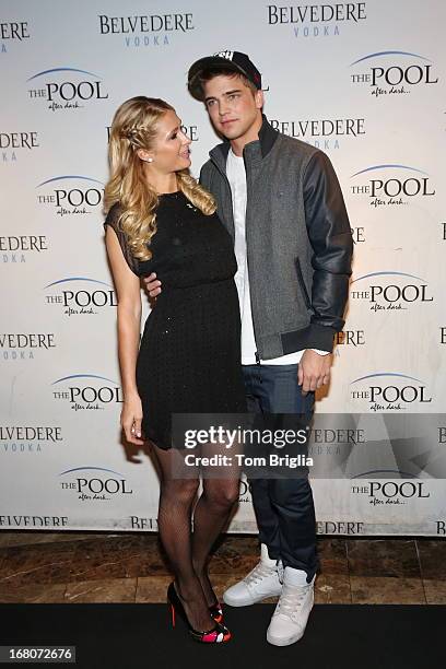 Paris Hilton and River Viiperi attend The Pool After Dark's Six year anniversary party at Harrah's Resort on Saturday May 4, 2013 in Atlantic City,...