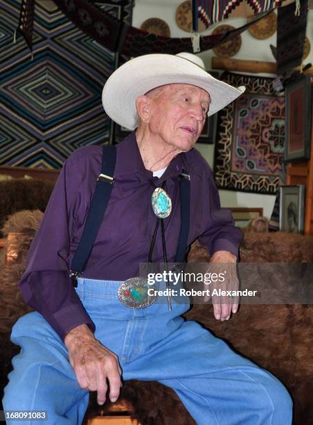 Bill Richardson, the owner of Richardson's Trading Company & Cash Pawn in Gallup, New Mexico, talks with customers at his downtown businesss....