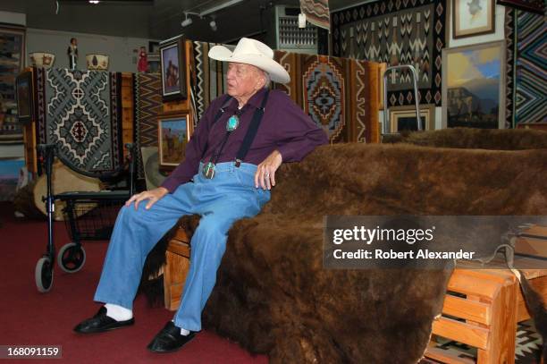 Bill Richardson, the owner of Richardson's Trading Company & Cash Pawn in Gallup, New Mexico, talks with customers at his downtown businesss....