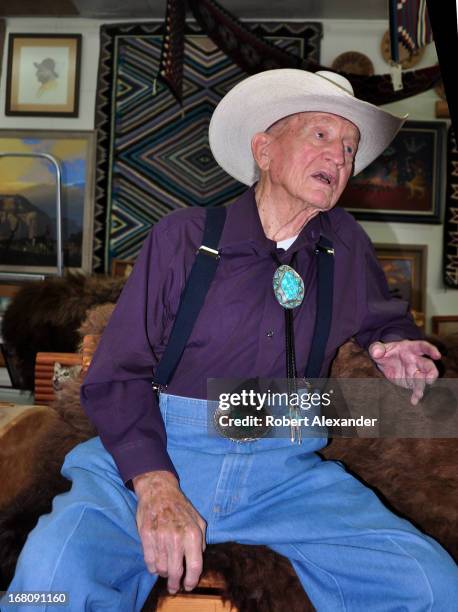 Bill Richardson, the owner of Richardson's Trading Company & Cash Pawn in Gallup, New Mexico, talks with customers at his downtown businesss....