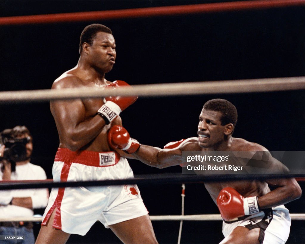 1985 IBF Heavyweight Title Fight: Michael Spinks v Larry Holmes