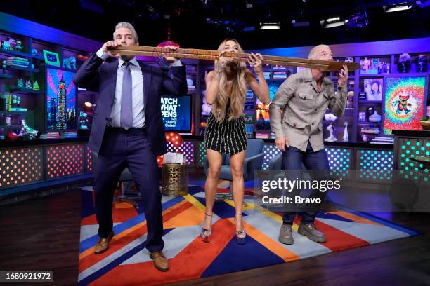 Episode 20151 -- Pictured: Andy Cohen, Rita Ora, Diplo --