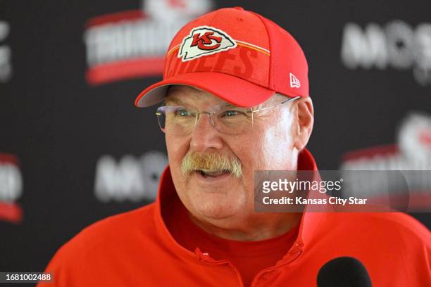 Kansas City Chiefs head coach Andy Reid addressed the issue of defensive tackle Chris Jones at training camp at Missouri Western State University on...