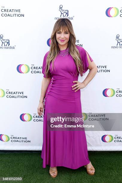 Alyssa Milano attends The Creative Coalition's 2023 Television Humanitarian Awards at Kimpton La Peer Hotel on September 14, 2023 in West Hollywood,...