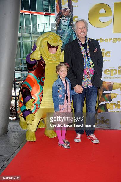 Reiner Schoene and daughter Sophie Charlotte attend the 'Epic' Premiere at CineStar on May 5, 2013 in Berlin, Germany.