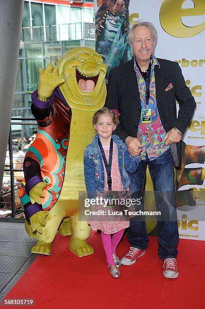 Reiner Schoene and daughter Sophie Charlotte attend the 'Epic' Premiere at CineStar on May 5, 2013 in Berlin, Germany.