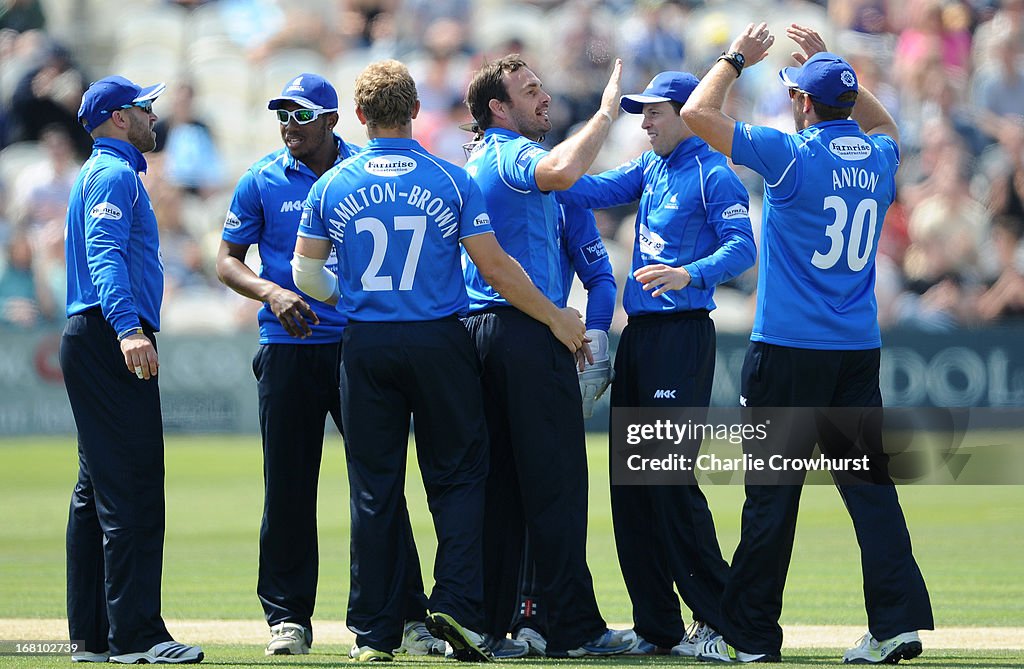 Sussex Sharks v Worcestershire Royals - Yorkshire Bank 40 League