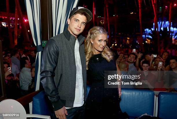 Paris Hilton and boyfriend River Viiperi attend The Pool After Dark’s Six year anniversary party at Harrah's Resort on Saturday May 4, 2013 in...