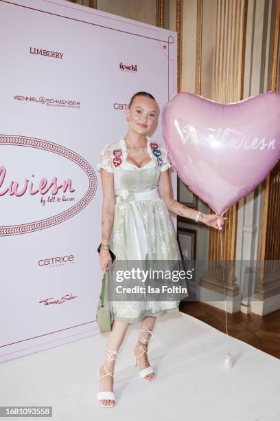 Cheyenne Ochsenknecht during the Madlwiesn at Styling Lounge at Hotel Bayerischer Hof on September 21, 2023 in Munich, Germany.