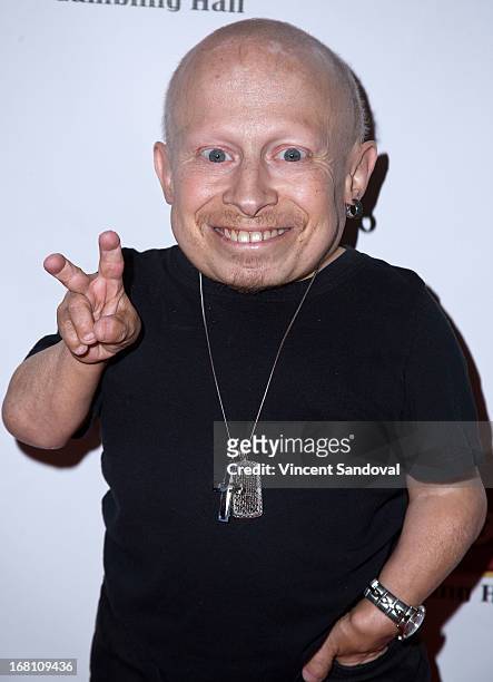 Actor Verne Troyer attends the 10th annual anniversary and Cinco De Mayo benefit with annual Charity Celebrity Poker Tournament at Velvet Margarita...