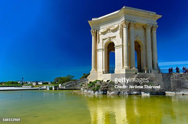 the water tower peyrou - montpellier stock pictures, royalty-free photos & images