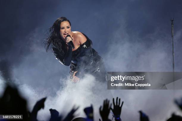 Demi Lovato performs onstage during the 2023 MTV Video Music Awards at Prudential Center on September 12, 2023 in Newark, New Jersey.