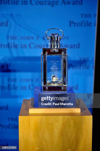 The John F. Kennedy Profile In Courage Award given to 2013 recipient former Congresswoman Gabrielle "Gabby" Giffords at The John F. Kennedy...