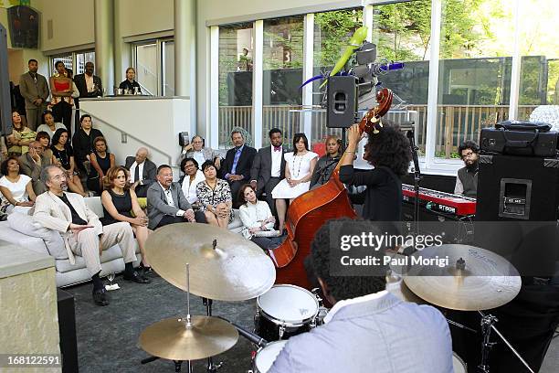 Performance atmosphere at the GRAMMY Foundation - Debra Lee house concert with Esperanza Spalding at Private Residence on May 5, 2013 in Washington,...