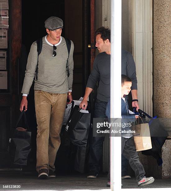 Tom Brady and John Edward Thomas Moynahan are seen on May 5, 2013 in New York City.