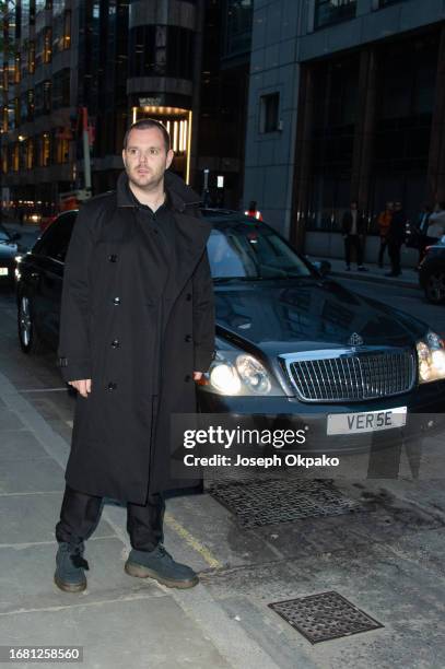 Mike Skinner attends his debut feature film the "The Darker The Shadow, The Brighter The Light" World Premiere on September 14, 2023 in London,...