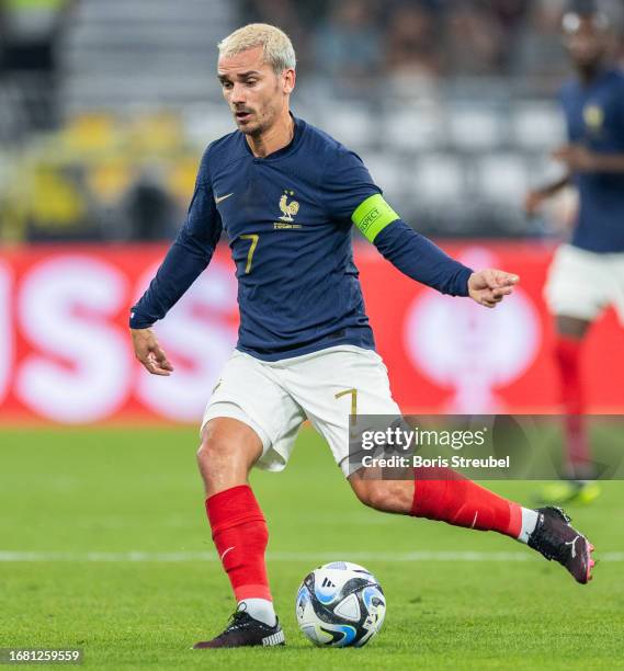 Antoine Griezmann of France. Runs with the ball during the international friendly match between Germany and France at Signal Iduna Park on September...