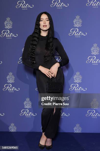 Kristina Bazan attends the Ritz's 125th Anniversary at Hotel Ritz on September 14, 2023 in Paris, France.
